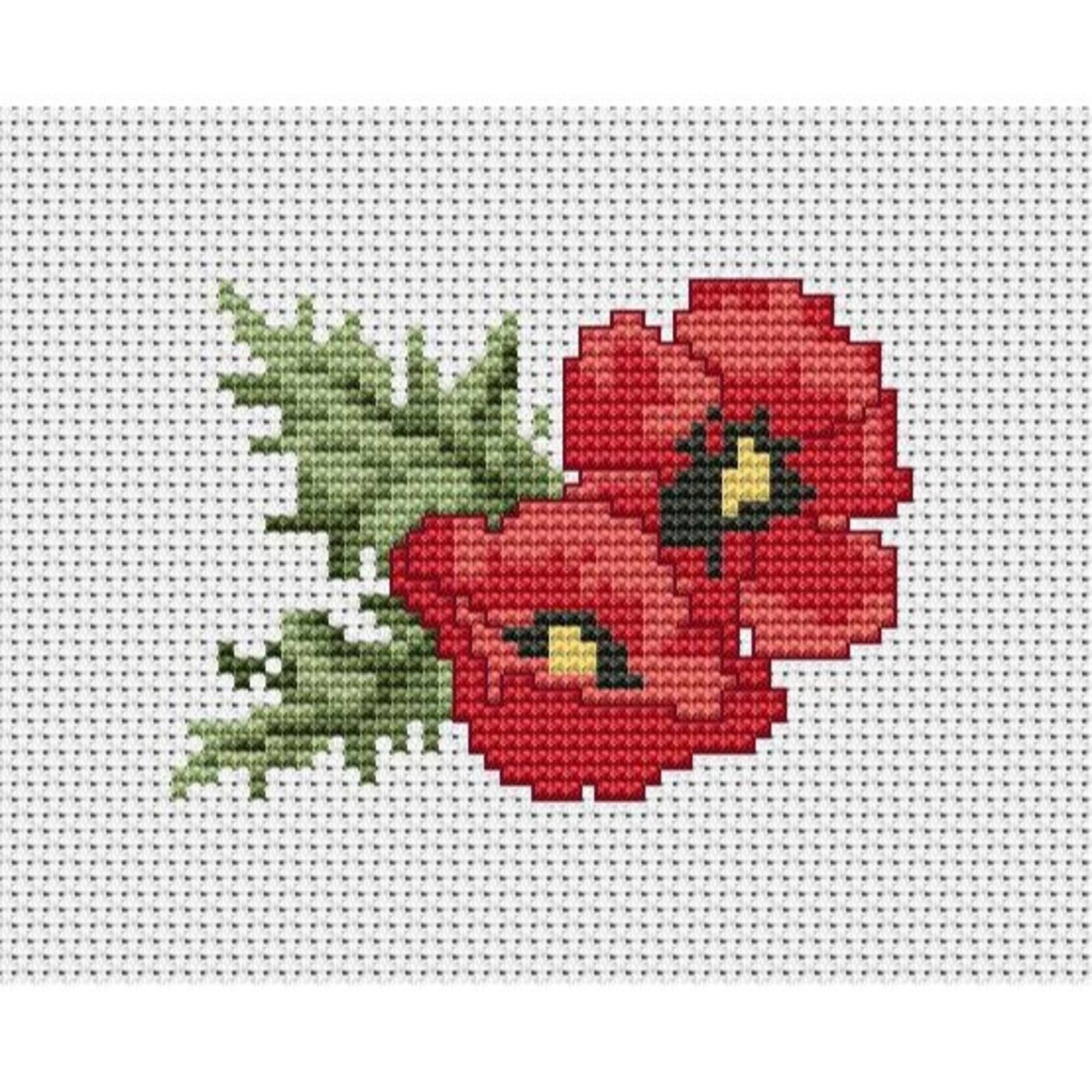 Luca-s Poppies Counted Cross Stitch Kit
